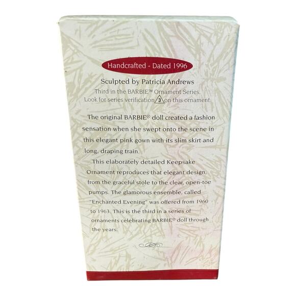 Hallmark Enchanted Evening Barbie Doll Keepsake Ornament 1996 3rd in Series - Picture 10 of 13